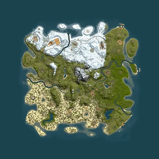 Rust map seed 362944398, 5000x5000m top-down preview