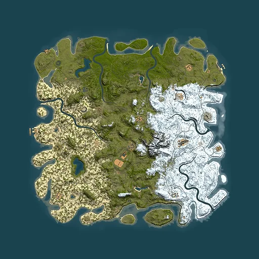 Rust map seed 1050148579, 6000x6000m top-down preview