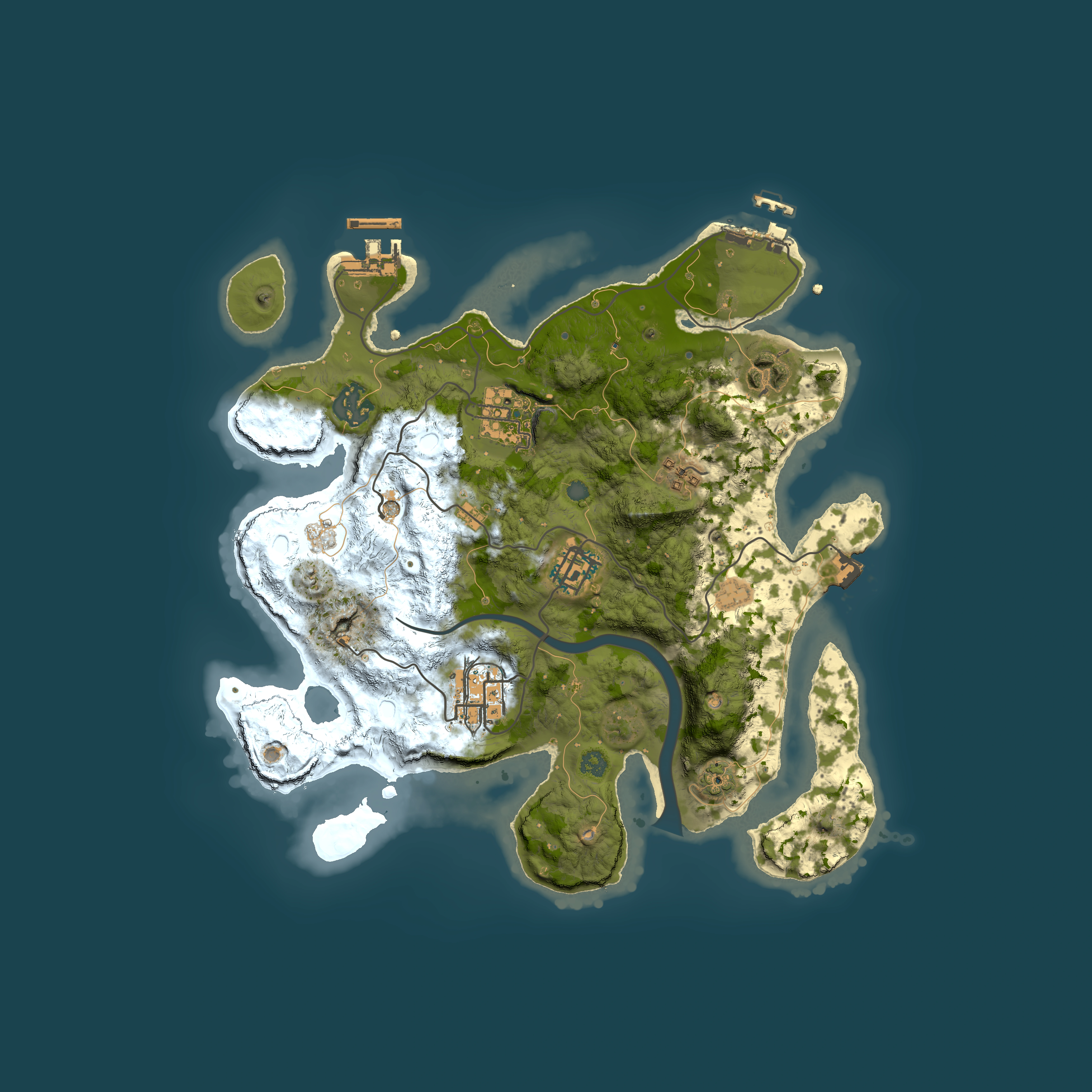 Full top-down render of Rust map seed 2081362753, 3000x3000m