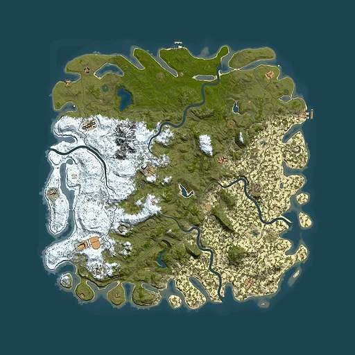 Rust map seed 244381194, 6000x6000m top-down preview