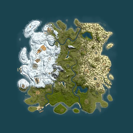 Rust map seed 542262341, 5000x5000m top-down preview