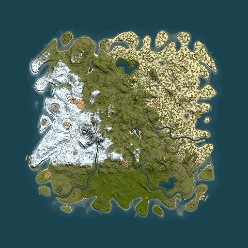Rust map seed 148254448, 6000x6000m top-down preview