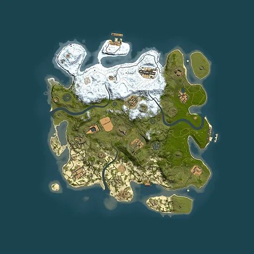 Rust map seed 863991428, 3500x3500m top-down preview