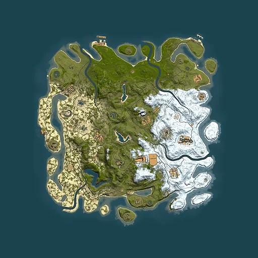 Rust map seed 621454855, 4500x4500m top-down preview