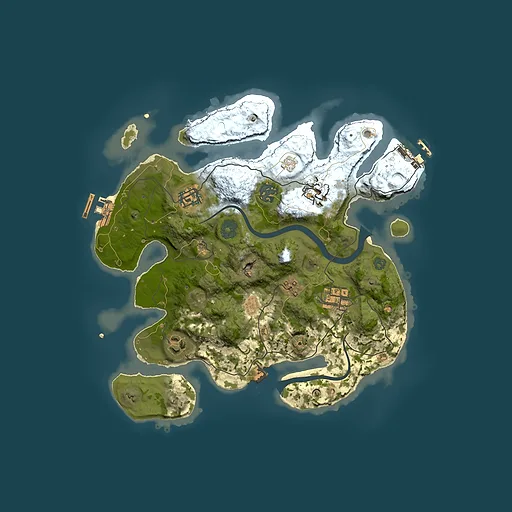 Rust map seed 798621823, 3000x3000m top-down preview