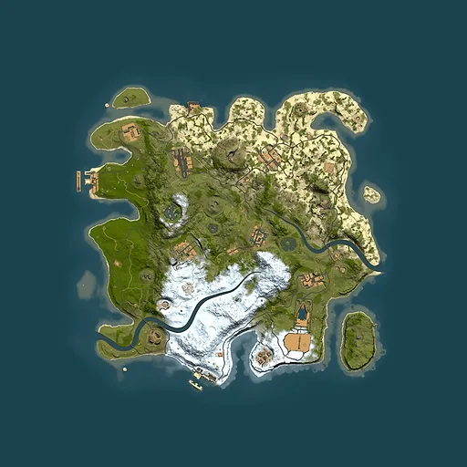 Rust map seed 1250708355, 3500x3500m top-down preview