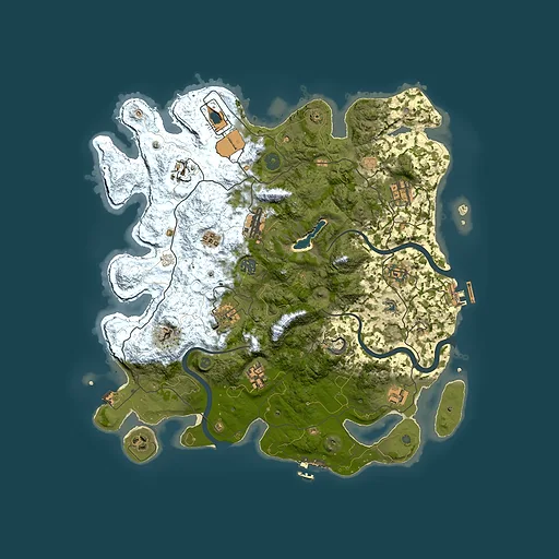 Rust map seed 2067711939, 4000x4000m top-down preview