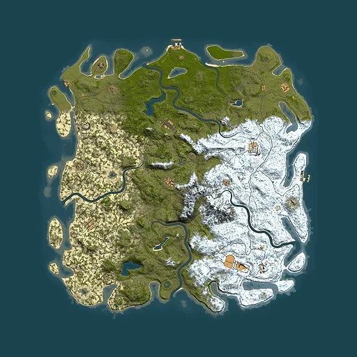 Rust map seed 1663563943, 6000x6000m top-down preview