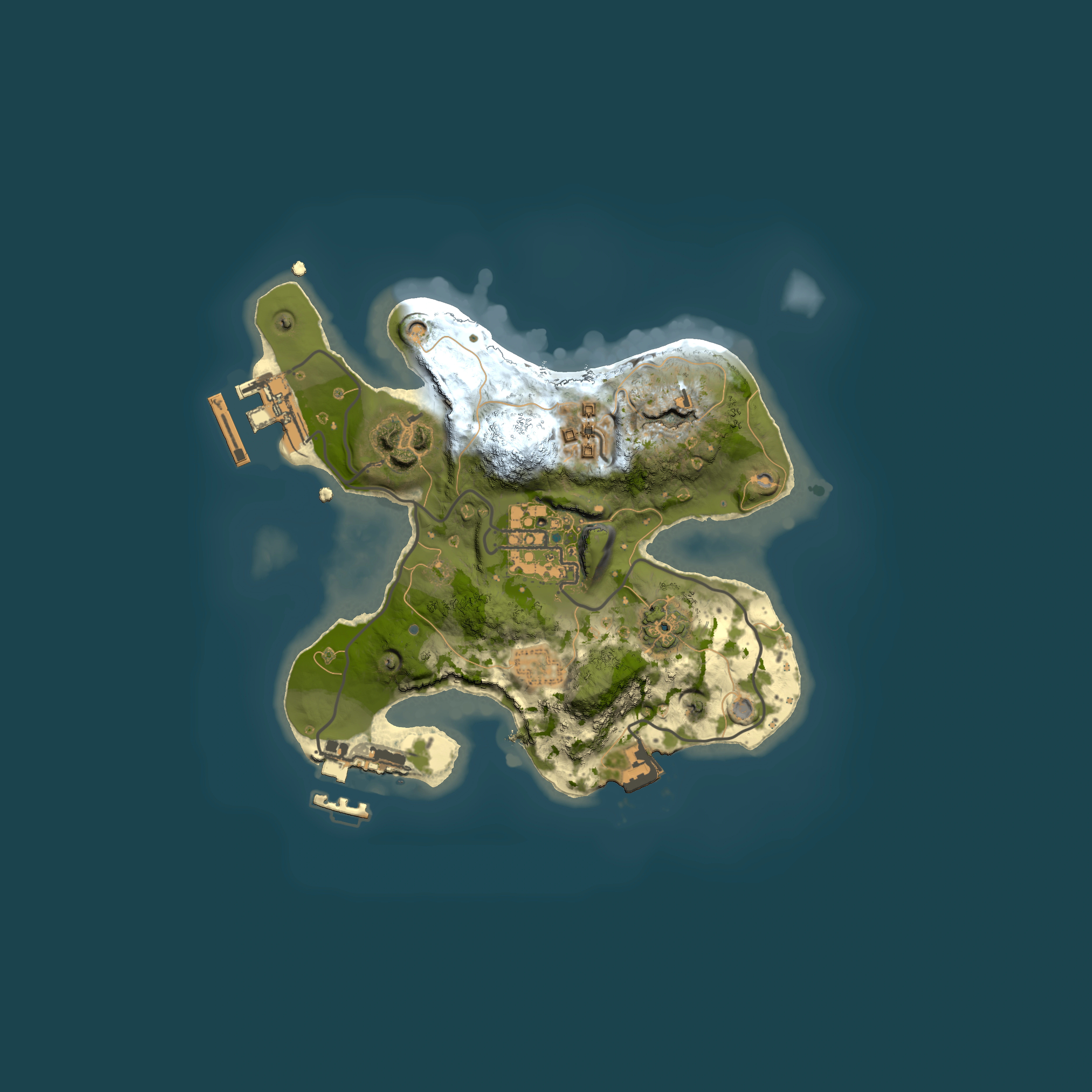 Full top-down render of Rust map seed 1060208133, 2000x2000m