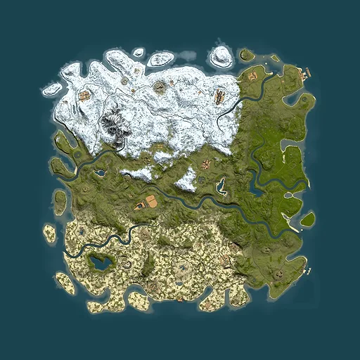 Rust map seed 351692155, 6000x6000m top-down preview