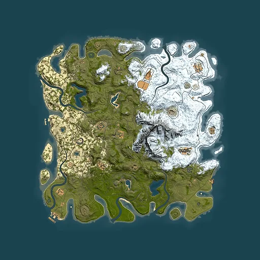 Rust map seed 313677460, 5000x5000m top-down preview