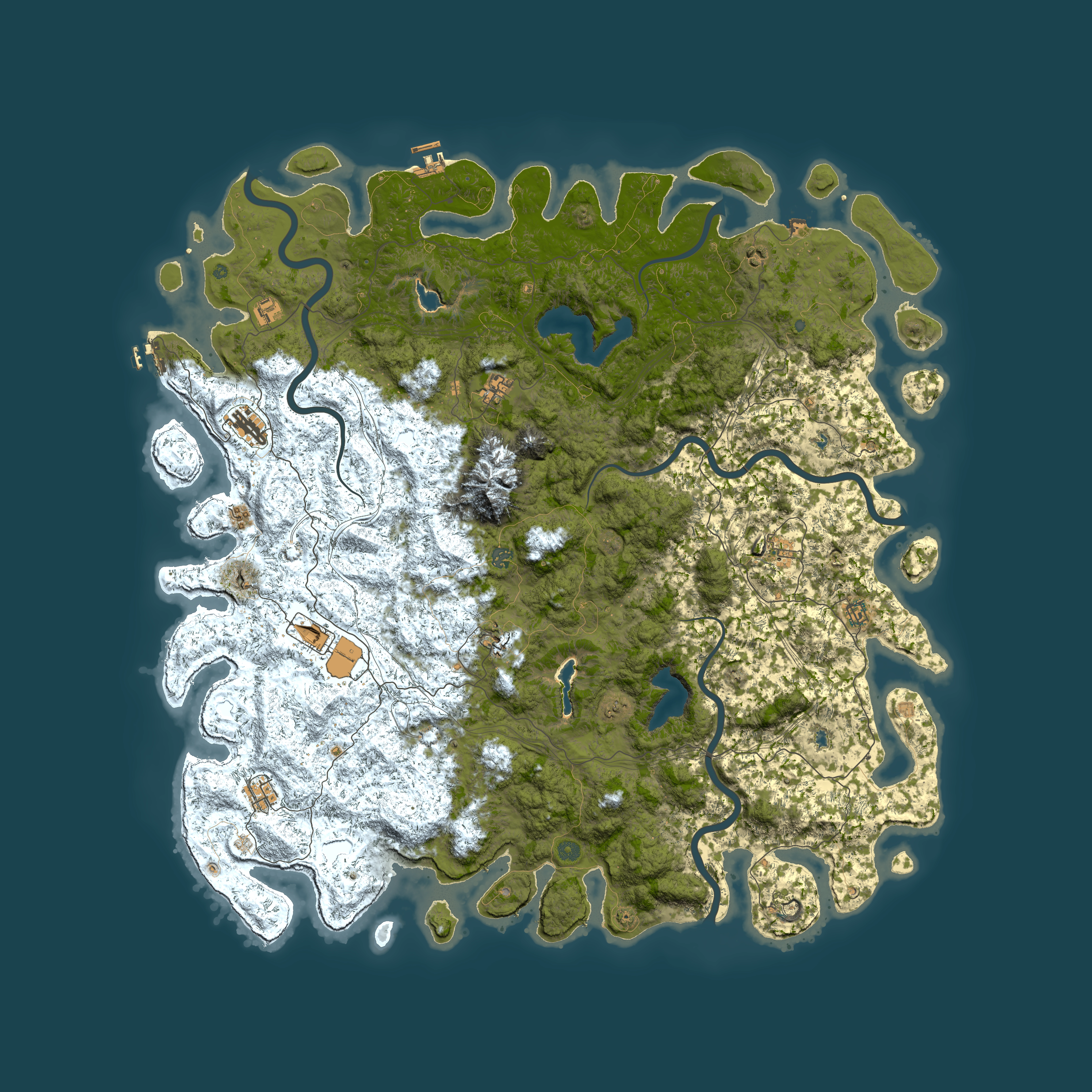 Full top-down render of Rust map seed 1315740718, 6000x6000m