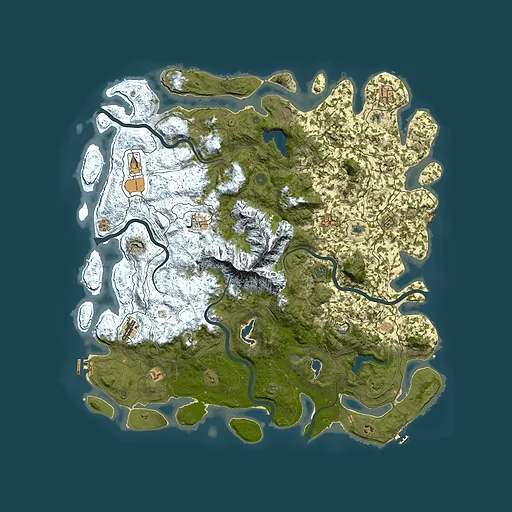 Rust map seed 805888384, 5500x5500m top-down preview