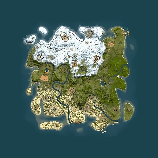 Rust map seed 229523383, 4000x4000m top-down preview