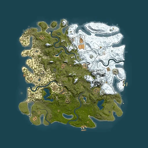 Rust map seed 461131219, 5000x5000m top-down preview