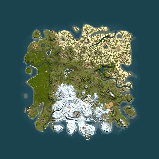 Rust map seed 743041409, 4500x4500m top-down preview