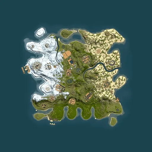 Rust map seed 505933519, 3500x3500m top-down preview