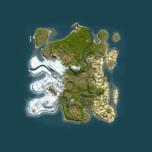 Rust map seed 319345567, 3000x3000m top-down preview