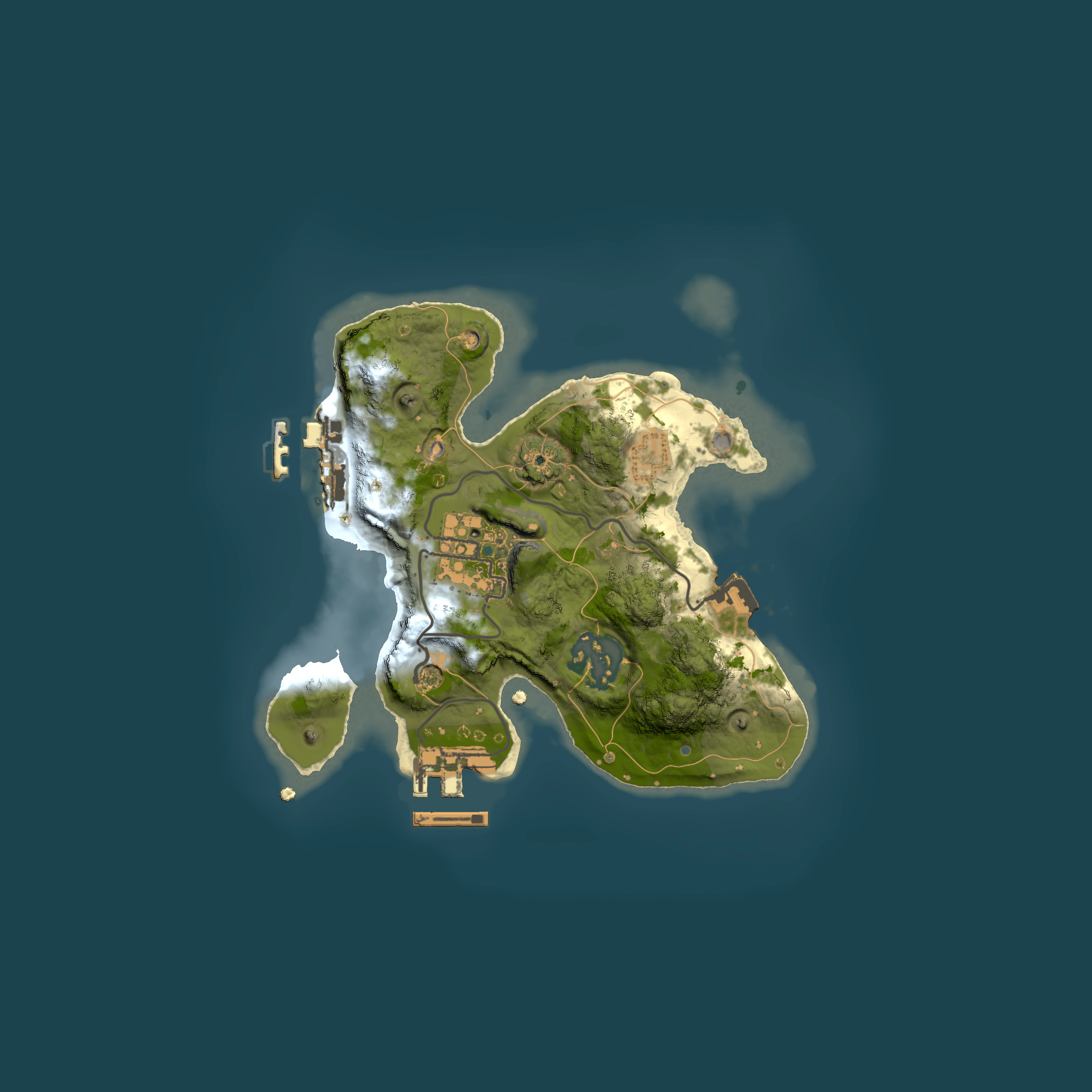 Full top-down render of Rust map seed 1208588113, 2000x2000m