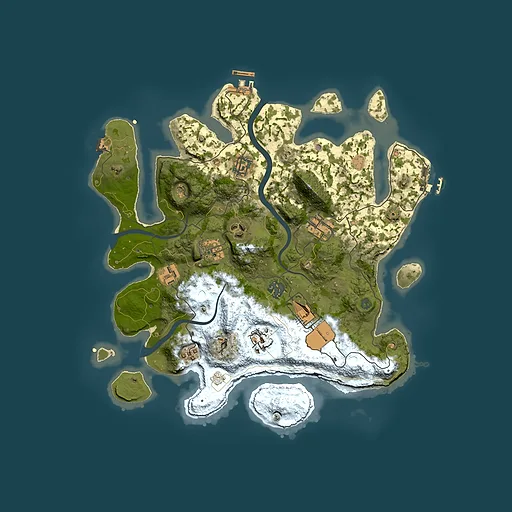 Rust map seed 1421445498, 3500x3500m top-down preview