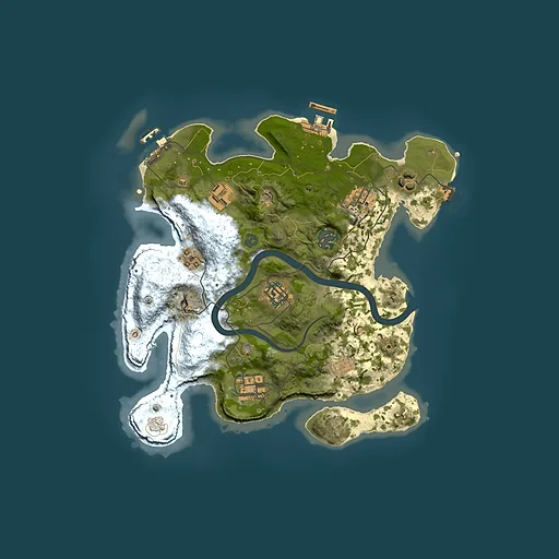 Rust map seed 438593028, 3000x3000m top-down preview