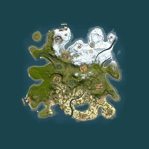 Rust map seed 1311262450, 3000x3000m top-down preview