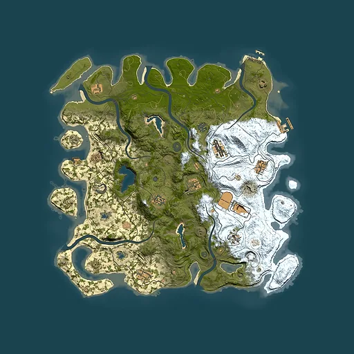 Rust map seed 1638722615, 4500x4500m top-down preview