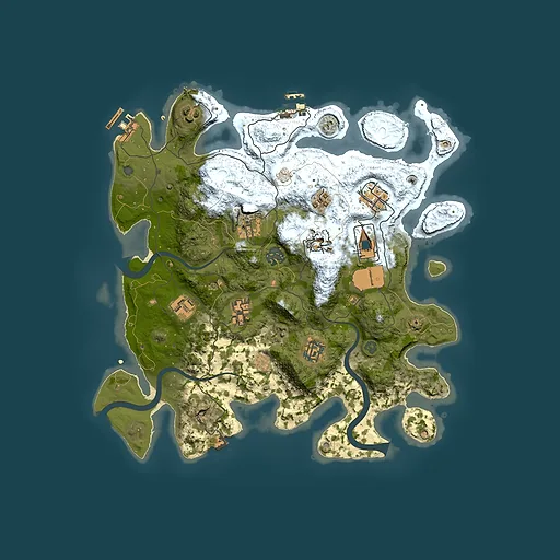 Rust map seed 372787943, 3500x3500m top-down preview