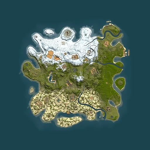 Rust map seed 1276808313, 4000x4000m top-down preview