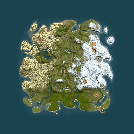 Rust map seed 1272301262, 4500x4500m top-down preview
