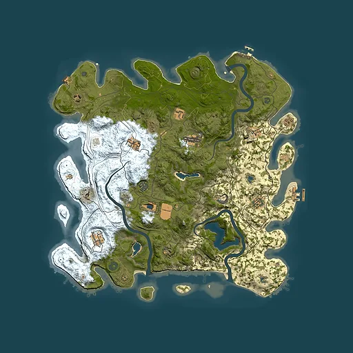 Rust map seed 1317337433, 4500x4500m top-down preview