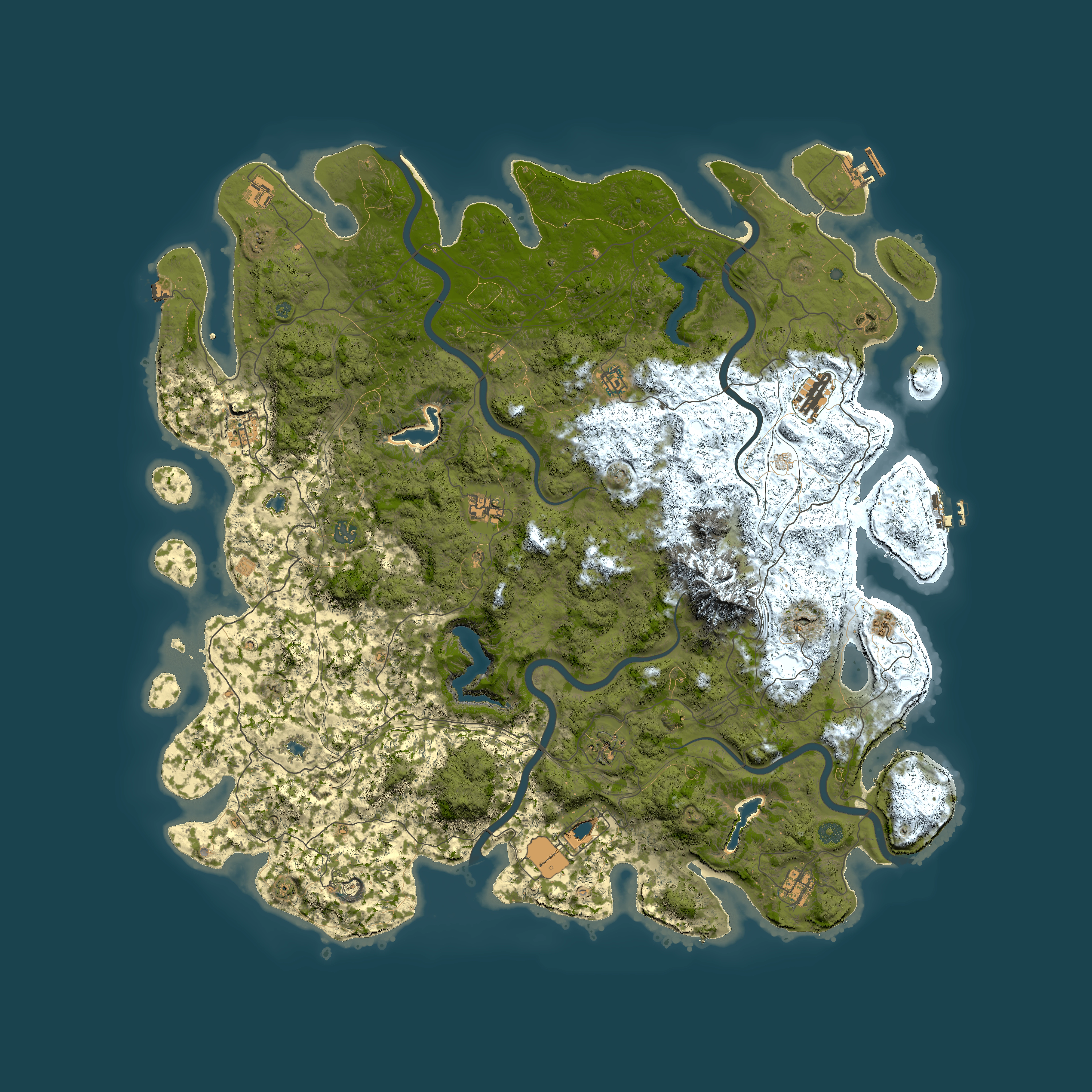 Full top-down render of Rust map seed 672311194, 5500x5500m