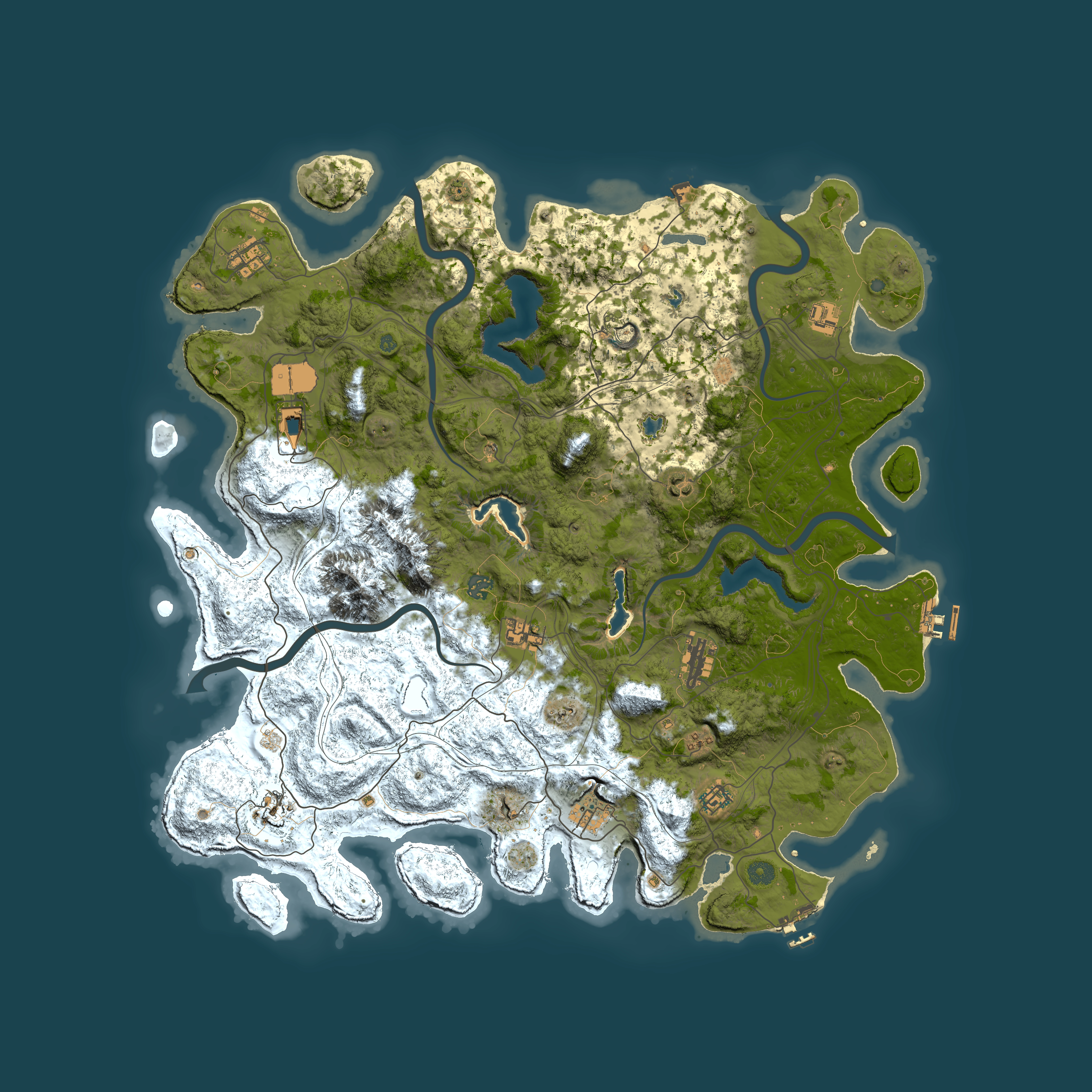 Full top-down render of Rust map seed 110768774, 5000x5000m