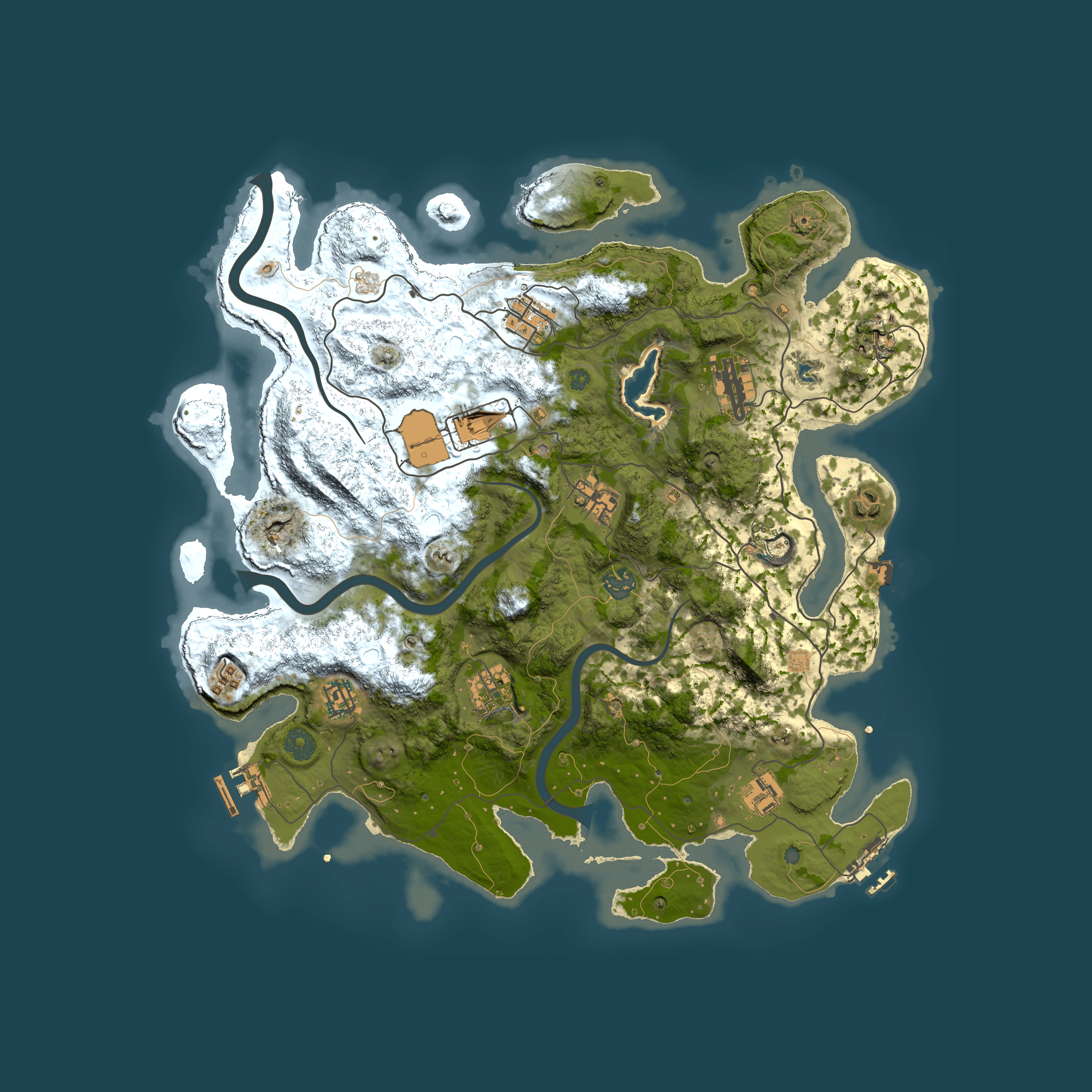 Full top-down render of Rust map seed 469265241, 4000x4000m
