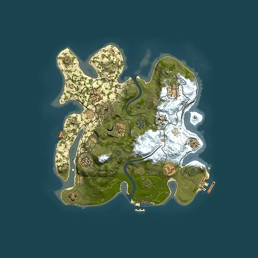 Rust map seed 574600, 3000x3000m top-down preview