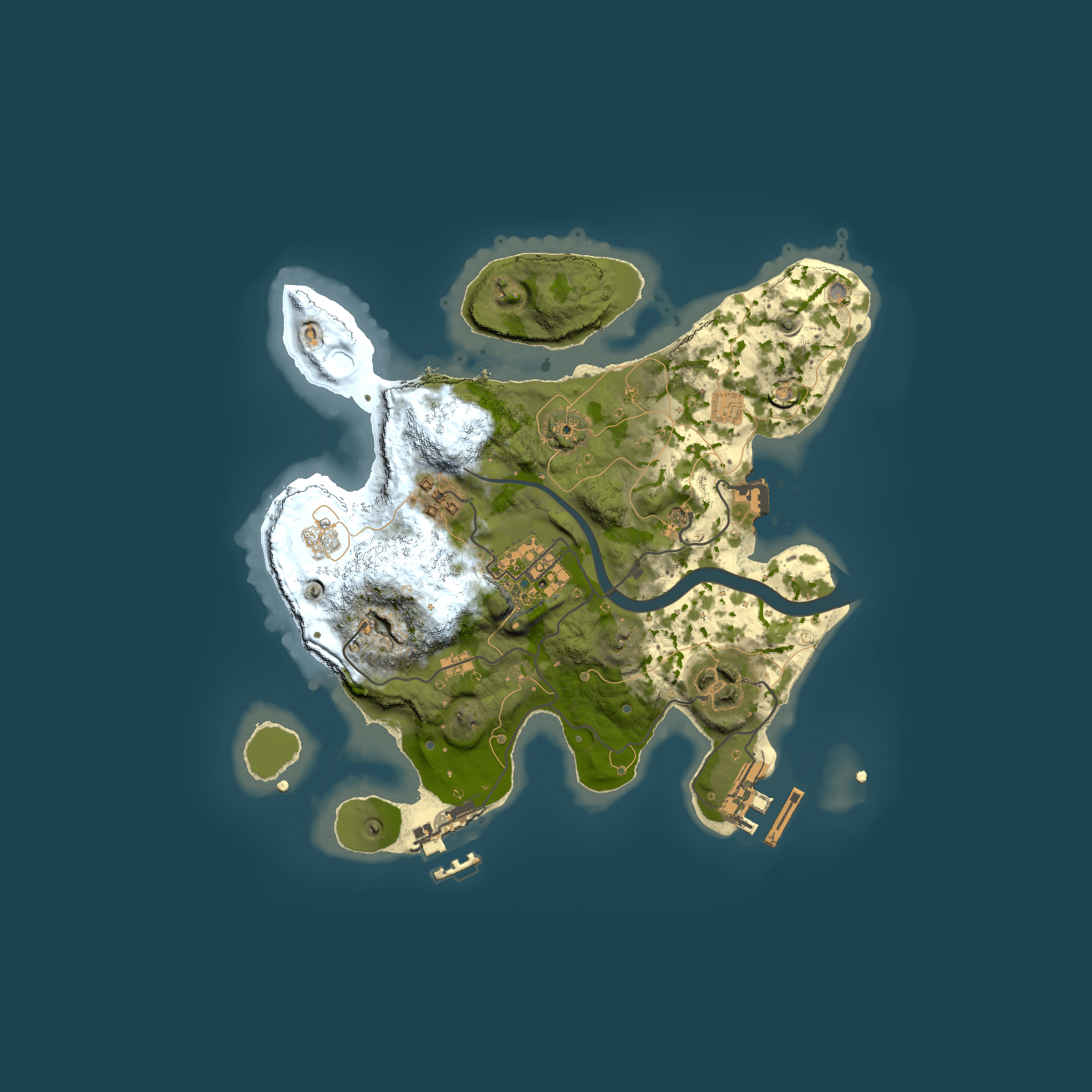 Full top-down render of Rust map seed 1865786532, 2500x2500m