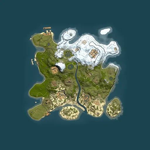 Rust map seed 1537829185, 3000x3000m top-down preview