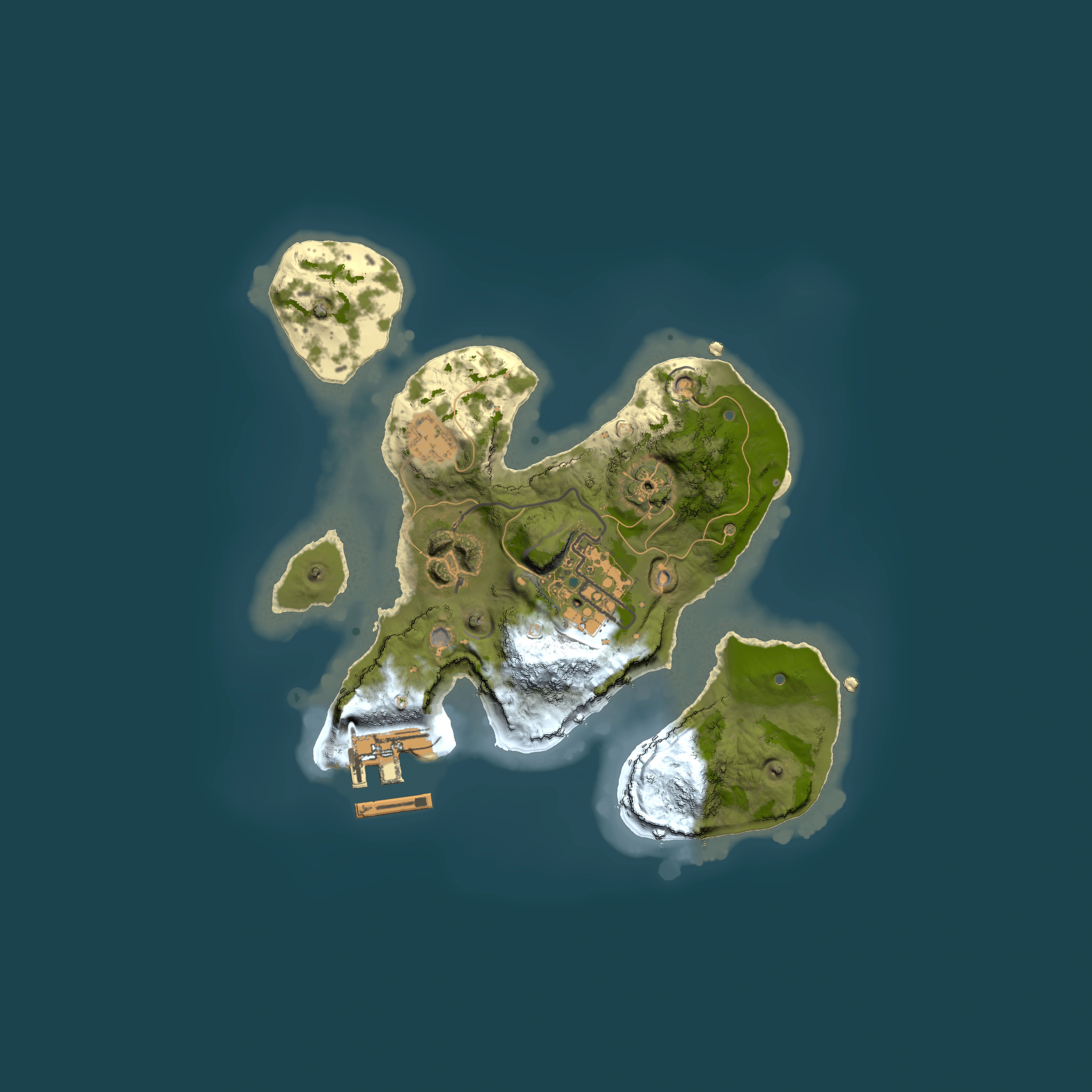 Full top-down render of Rust map seed 1339446737, 2000x2000m