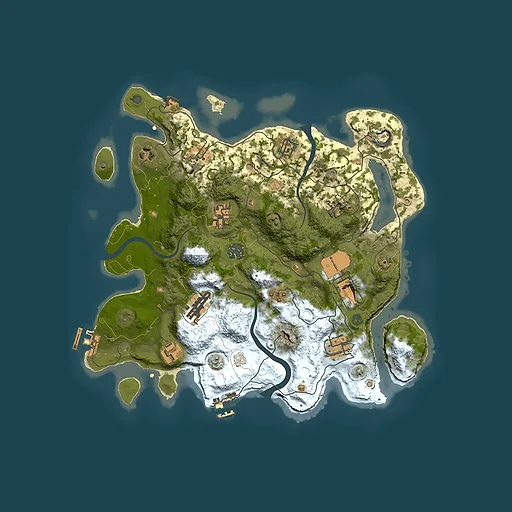 Rust map seed 700909898, 3500x3500m top-down preview