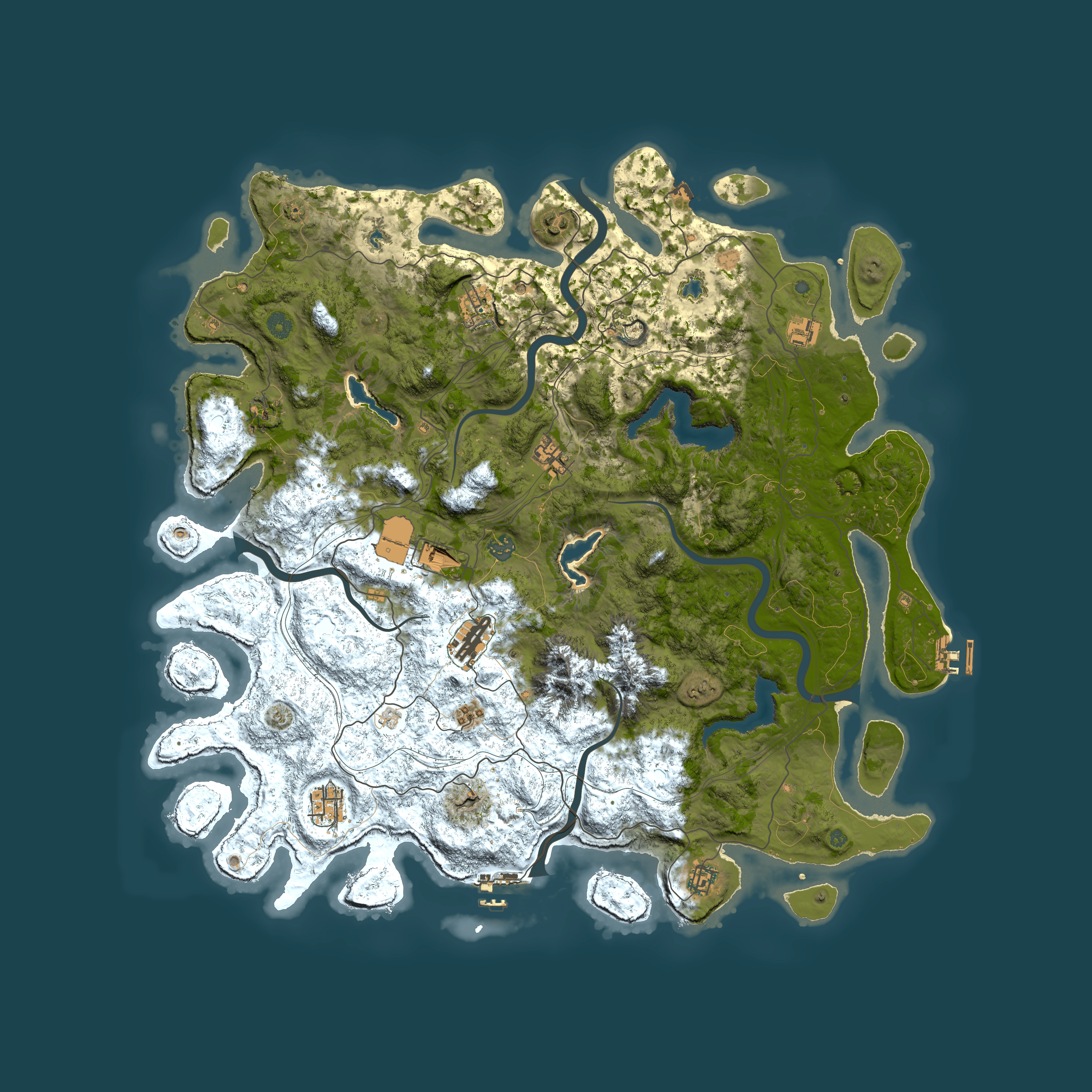 Full top-down render of Rust map seed 571251311, 5000x5000m