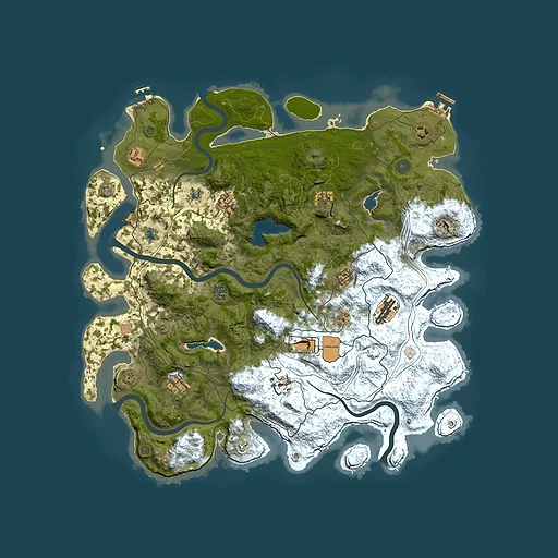 Rust map seed 1722725110, 4500x4500m top-down preview