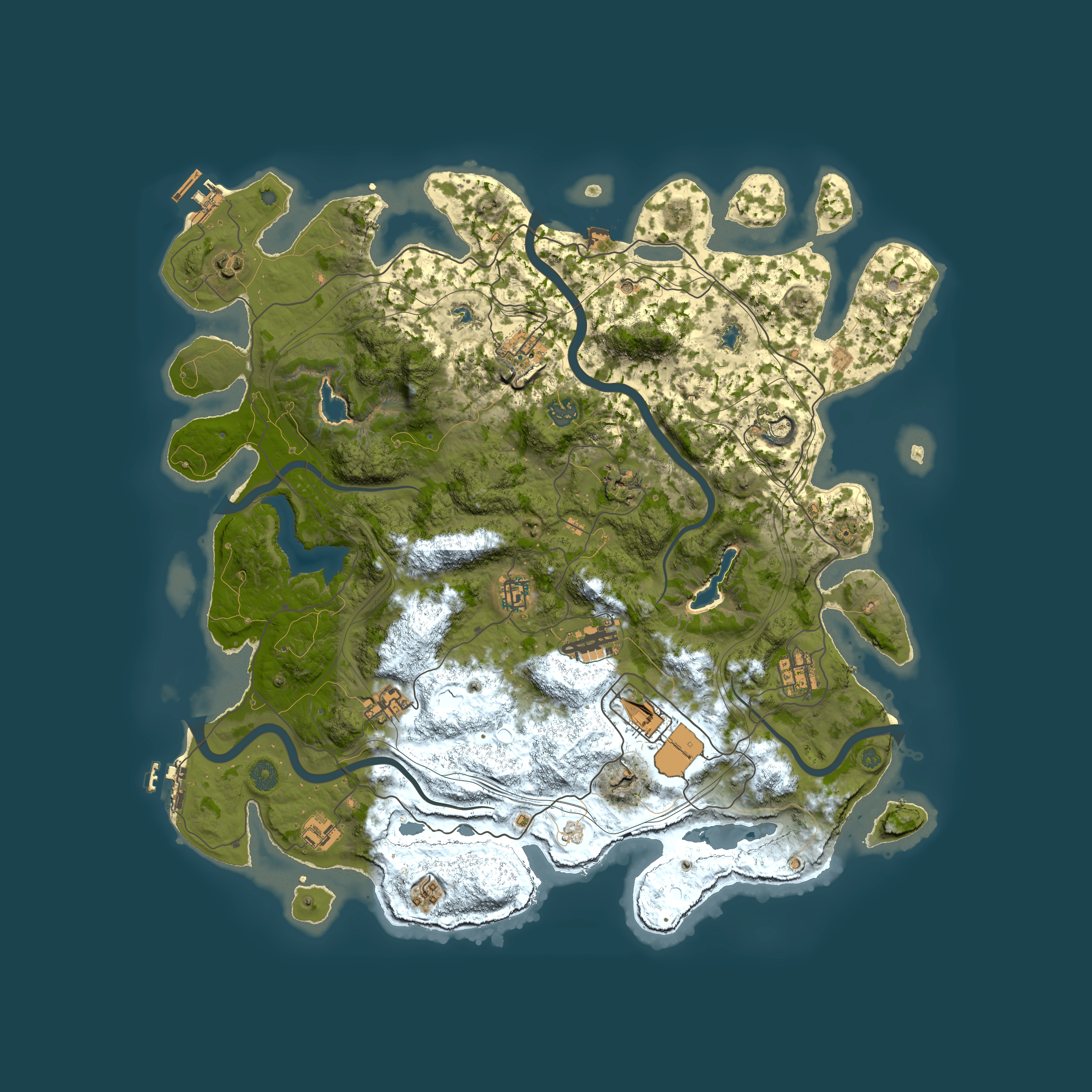Full top-down render of Rust map seed 1799104240, 4500x4500m