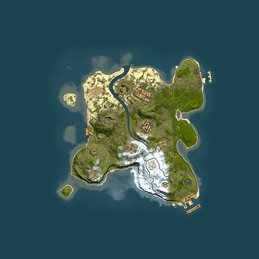 Rust map seed 1588223455, 2500x2500m top-down preview