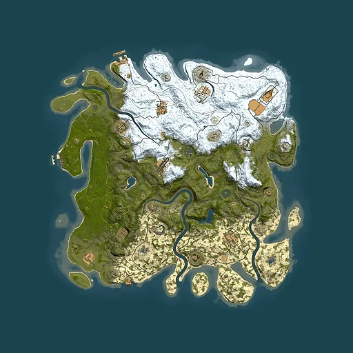 Rust map seed 1704058550, 4500x4500m top-down preview