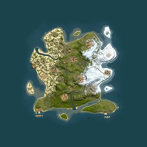 Rust map seed 549307074, 3000x3000m top-down preview