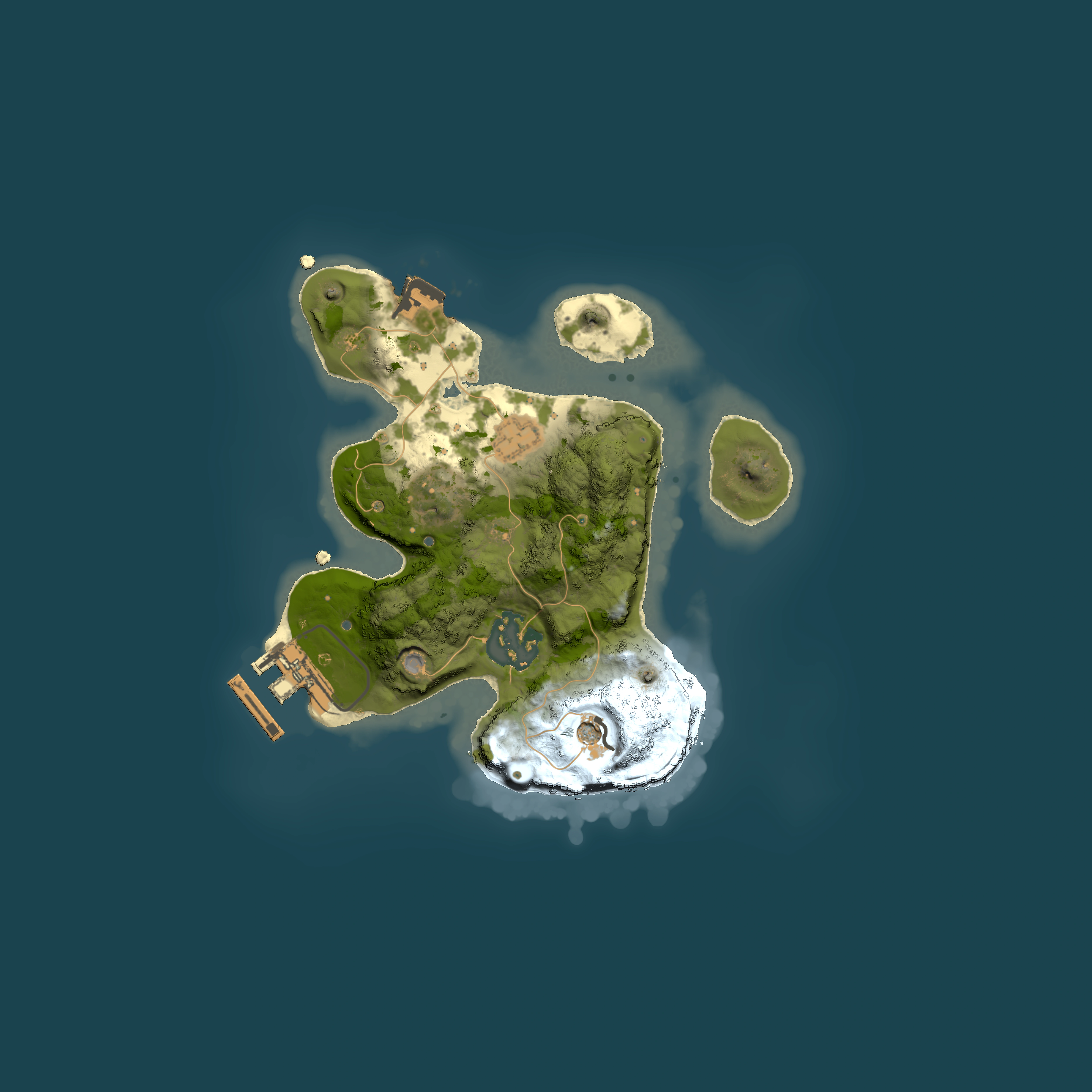 Full top-down render of Rust map seed 1087304829, 2000x2000m