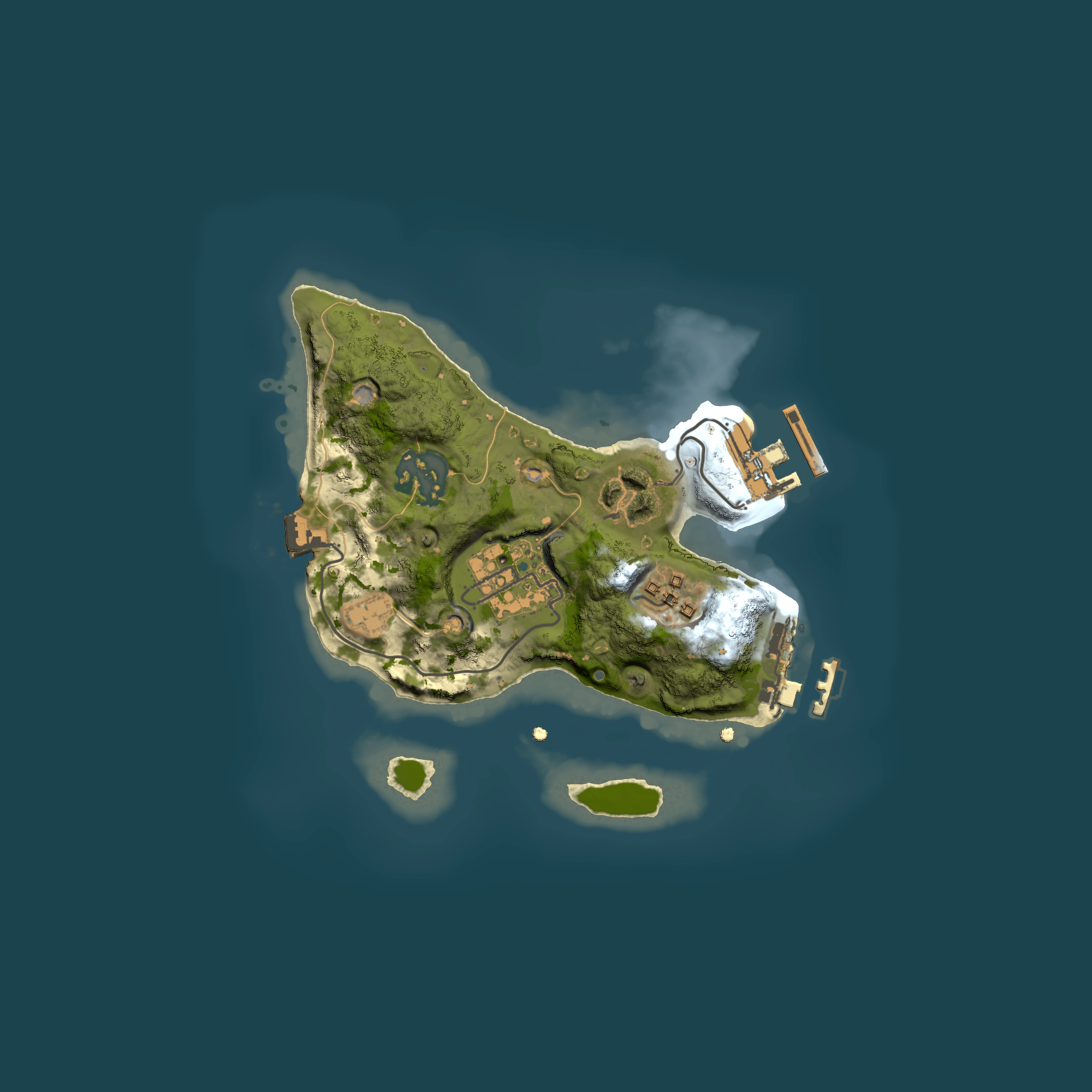 Full top-down render of Rust map seed 328159804, 2000x2000m