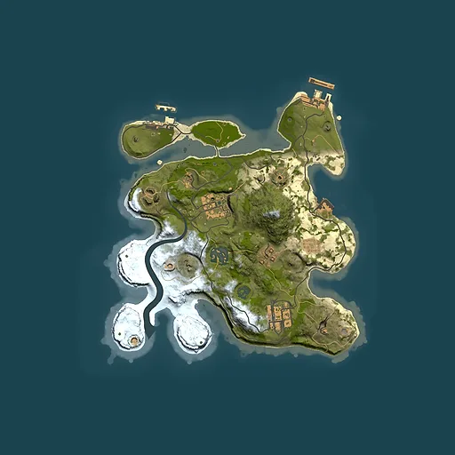 Rust map seed 1841634619, 2500x2500m top-down preview