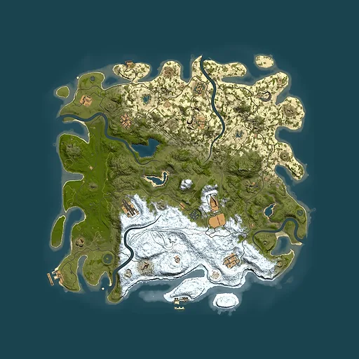 Rust map seed 1090569274, 4500x4500m top-down preview