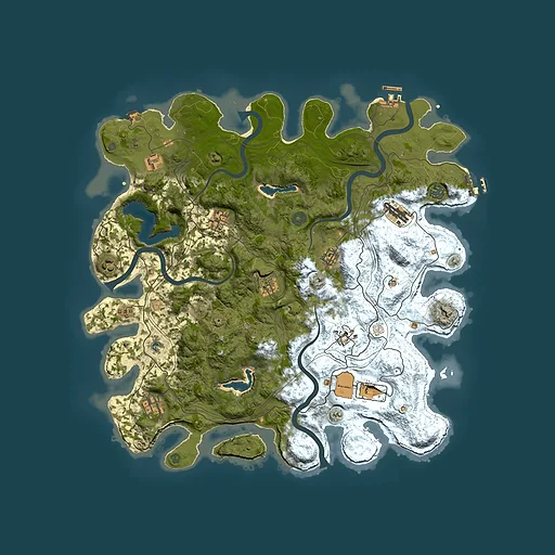 Rust map seed 963068030, 4500x4500m top-down preview